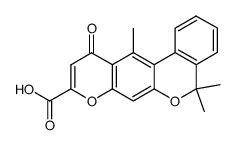 5,5,12-Trimethyl-11-oxo-5H,11H-6,8-dioxa-benzo[a]anthracene-9-carboxylic acid结构式