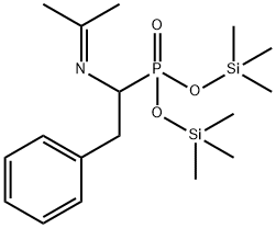 [1-(Isopropylideneamino)-2-phenylethyl]phosphonic acid bis(trimethylsilyl) ester structure