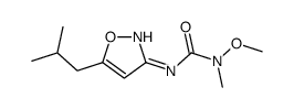 1-methoxy-1-methyl-3-[5-(2-methylpropyl)-1,2-oxazol-3-yl]urea结构式