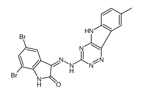 5,7-dibromo-3-[2-(8-methyl-5H-[1,2,4]triazino[5,6-b]indol-3-yl)hydrazinyl]indol-2-one Structure