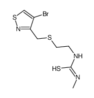 1-[2-[(4-bromo-1,2-thiazol-3-yl)methylsulfanyl]ethyl]-3-methylthiourea结构式