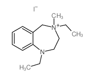 1H-1,4-Benzodiazepinium,1,4-diethyl-2,3,4,5-tetrahydro-4-methyl-, iodide (1:1) Structure