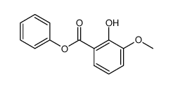 2-hydroxy-3-methoxy-benzoic acid phenyl ester结构式