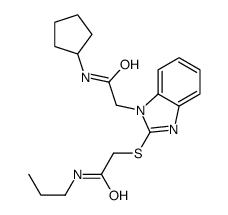 1H-Benzimidazole-1-acetamide,N-cyclopentyl-2-[[2-oxo-2-(propylamino)ethyl]thio]-(9CI)结构式