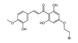 (E)-1-[4-(2-Bromo-ethoxy)-2,6-dihydroxy-phenyl]-3-(3-hydroxy-4-methoxy-phenyl)-propenone Structure