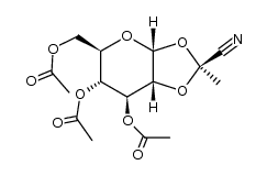 3,4,6-Tri-O-acetyl-1,2-O-[(1-exo-cyano)ethylidene]-α-D-glucopyranose Structure