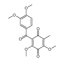 2-(3,4-Dimethoxy-benzoyl)-3,5-dimethoxy-6-methyl-[1,4]benzoquinone结构式