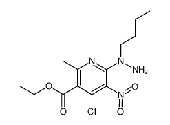 6-(N-butyl-hydrazino)-4-chloro-2-methyl-5-nitro-nicotinic acid ethyl ester Structure