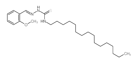 Hydrazinecarbothioamide,N-hexadecyl-2-[(2-methoxyphenyl)methylene]- Structure