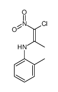 N-(1-chloro-1-nitroprop-1-en-2-yl)-2-methylaniline结构式