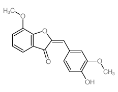 2-[(4-hydroxy-3-methoxy-phenyl)methylidene]-7-methoxy-benzofuran-3-one Structure