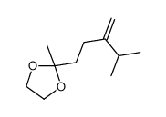 2-Methyl-2-(4-methyl-3-methylenepentyl)-1,3-dioxolane Structure