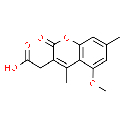 2-(5-methoxy-4,7-dimethyl-2-oxo-2H-chromen-3-yl)acetic acid structure