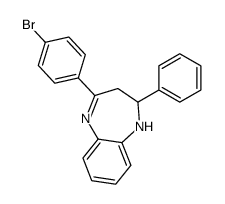 4-(4-bromophenyl)-2-phenyl-2,3-dihydro-1H-1,5-benzodiazepine Structure