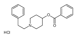 [1-(2-phenylethyl)piperidin-4-yl] benzoate,hydrochloride Structure