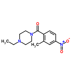 (4-Ethyl-1-piperazinyl)(2-methyl-4-nitrophenyl)methanone结构式