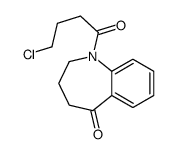 1-(4-Chlorobutanoyl)-1,2,3,4-tetrahydro-5H-1-benzazepin-5-one结构式