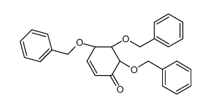 (4S,5R,6S)-4,5,6-tris(phenylmethoxy)cyclohex-2-en-1-one Structure