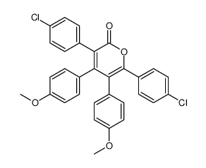 3,6-bis(p-chlorophenyl)-4,5-bis(p-methoxyphenyl)pyran-2-one Structure