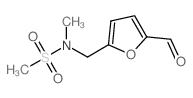 N-(5-甲酰基-呋喃-2-甲基)-N-甲基-甲烷磺酰胺结构式