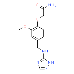 2-(2-METHOXY-4-((1H-1,2,4-TRIAZOL-3-YLAMINO)METHYL)PHENOXY)ACETAMIDE结构式