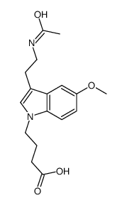 4-[3-(2-acetamidoethyl)-5-methoxyindol-1-yl]butanoic acid Structure