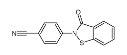 4-(3-oxo-1,2-benzothiazol-2-yl)benzonitrile结构式