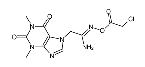 2-(theophyllin-7-yl)-O-chloroacetyl-acetamidoxime结构式