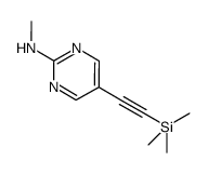 N-methyl-5-(2-(trimethylsilyl)ethynyl)pyrimidin-2-amine结构式