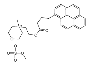 2-(4-methylmorpholin-4-ium-4-yl)ethyl 4-pyren-1-ylbutanoate,methyl sulfate结构式