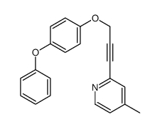 4-methyl-2-[3-(4-phenoxyphenoxy)prop-1-ynyl]pyridine结构式