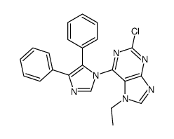 2-chloro-6-(4,5-diphenylimidazol-1-yl)-7-ethylpurine Structure