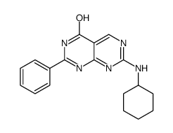 2-(cyclohexylamino)-7-phenyl-8H-pyrimido[4,5-d]pyrimidin-5-one Structure