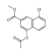 4-(乙酰基氧基)-8-氯-2-萘羧酸甲酯结构式