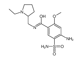 (+)-4-amino-5-(aminosulphonyl)-N-[(1-ethyl-2-pyrrolidinyl)methyl]-2-methoxybenzamide structure