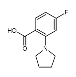 4-Fluoro-2-(1-pyrrolidinyl)benzoic Acid Structure