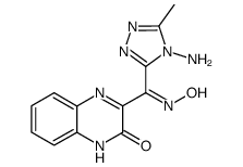 syn-3-(α-Hydroxyimino-4-amino-5-methyl-4H-1,2,4-triazol-3-ylmethyl)-2-oxo-1,2-dihydroquinoxaline Structure