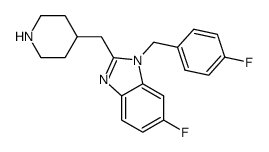 6-fluoro-1-[(4-fluorophenyl)methyl]-2-(4-piperidinylmethyl)-1Hbenzimidazole结构式