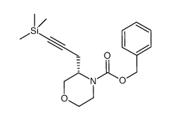 benzyl (3S)-3-[3-(trimethylsilyl)prop-2-yn-1-yl]morpholine-4-carboxylate结构式