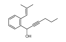 1-(2-(2-methylprop-1-enyl)phenyl)hex-2-yn-1-ol Structure