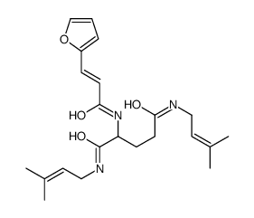 2-[[(E)-3-(furan-2-yl)prop-2-enoyl]amino]-N,N'-bis(3-methylbut-2-enyl)pentanediamide Structure