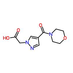 [4-(4-Morpholinylcarbonyl)-1H-pyrazol-1-yl]acetic acid Structure