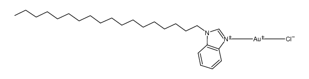 1-octadecanylbenzimidazole gold(I) chloride结构式