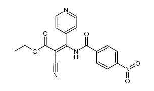 (E)-ethyl 2-cyano-3-(4-pyridyl)-3-(4-nitrobenzoylamino)acrylate Structure