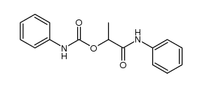 2-phenylcarbamoyloxy-propionic acid anilide structure