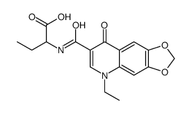 2-[(5-ethyl-8-oxo-[1,3]dioxolo[4,5-g]quinoline-7-carbonyl)amino]butanoic acid结构式