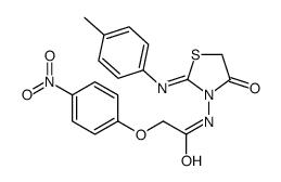 N-[2-(4-methylphenyl)imino-4-oxo-1,3-thiazolidin-3-yl]-2-(4-nitrophenoxy)acetamide Structure