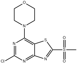 5-chloro-2-(methylsulfonyl)-7-morpholinothiazolo[4,5-d]pyrimidine Structure