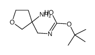 N-[(3-氨基氧杂环戊-3-基)甲基]氨基甲酸叔丁酯结构式