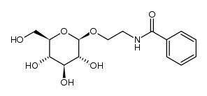 N-benzoyl-2-aminoethyl β-D-glucopyranoside结构式